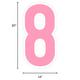 Pink Number (8) Corrugated Plastic Yard Sign, 30in
